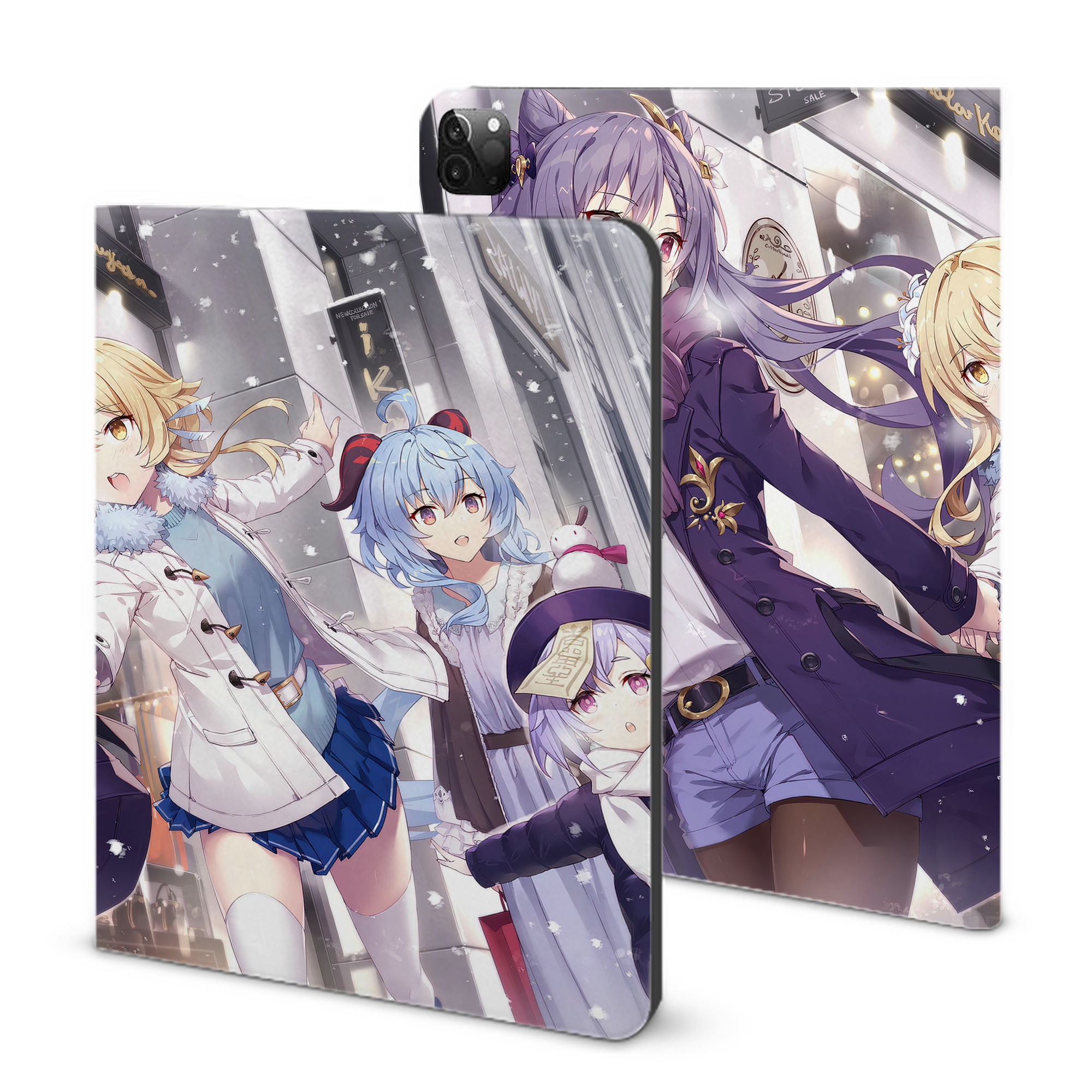 げんし神 genshin IPadケース ペンホルダー付き ブックスタイルデザイン